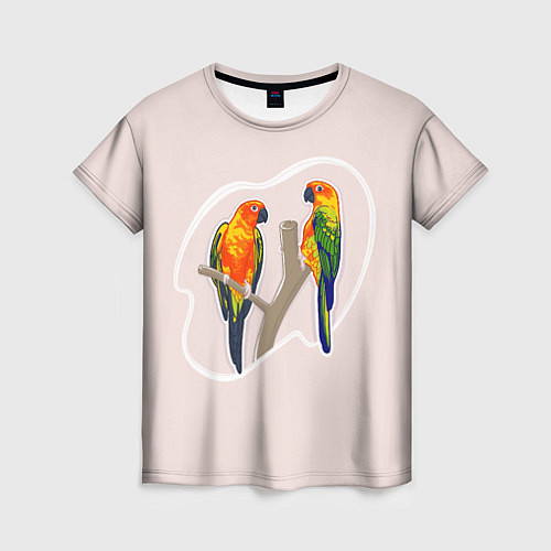 Женская футболка Солнечные Аратинга / 3D-принт – фото 1