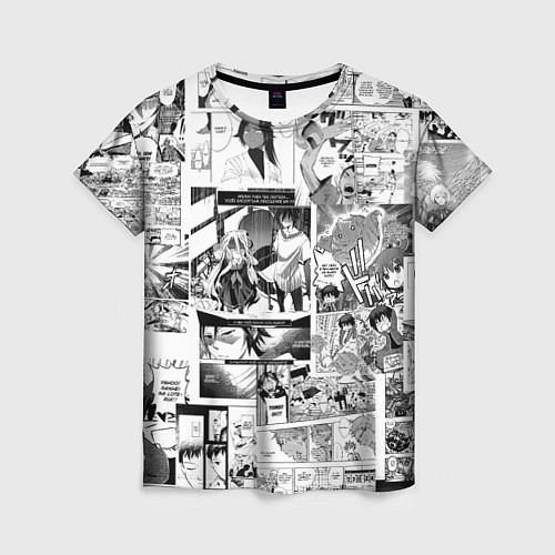 Женская футболка Manga style - страницы / 3D-принт – фото 1