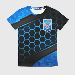 Футболка женская Объемные соты - герб России, цвет: 3D-принт