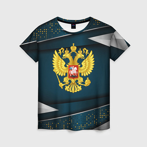 Женская футболка Russia - dark abstract / 3D-принт – фото 1