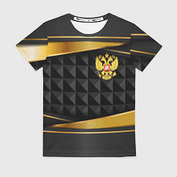 Футболка женская Gold & black - Russia, цвет: 3D-принт