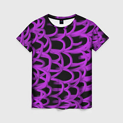 Женская футболка Нити из фиолетовой краски