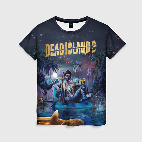 Женская футболка Dead island 2 герой в ночи / 3D-принт – фото 1