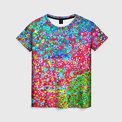 Женская футболка Цветная пуантель