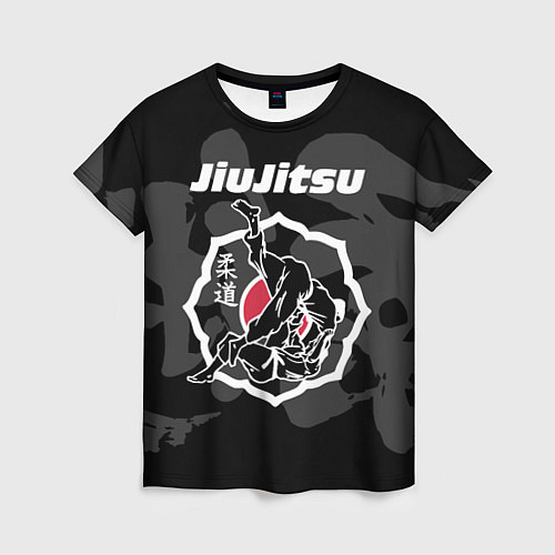 Женская футболка Jiu-jitsu throw logo / 3D-принт – фото 1