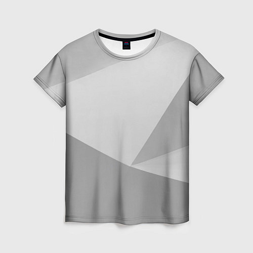 Женская футболка Геометрические серые фигуры / 3D-принт – фото 1