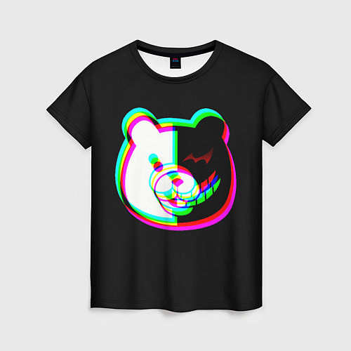 Женская футболка Danganronpa glitch monokuma / 3D-принт – фото 1