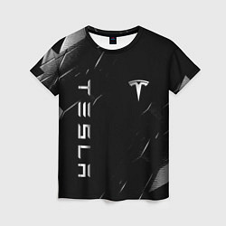 Футболка женская Тесла - Черная абстракция, цвет: 3D-принт