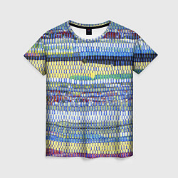 Женская футболка Сшитые воедино кусочки ткани - patchwork