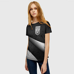 Футболка женская Russia - black & white, цвет: 3D-принт — фото 2