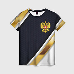 Футболка женская Gold and white Russia, цвет: 3D-принт
