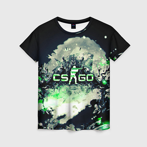 Женская футболка CS GO green / 3D-принт – фото 1