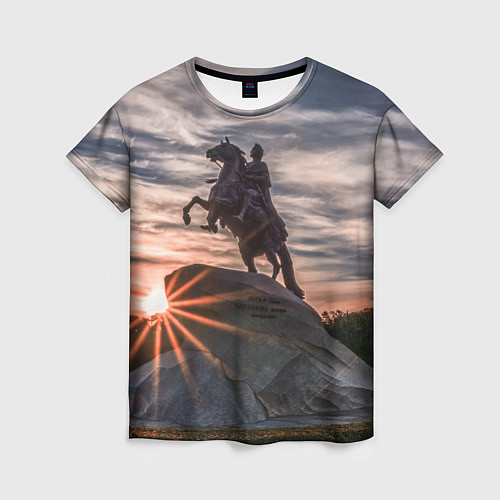 Женская футболка Санкт-Петербург: медный всадник / 3D-принт – фото 1