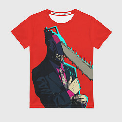 Футболка женская Человек бензопила в деловом костюме, цвет: 3D-принт