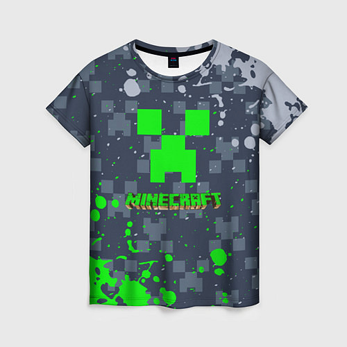 Женская футболка Minecraft - краска / 3D-принт – фото 1
