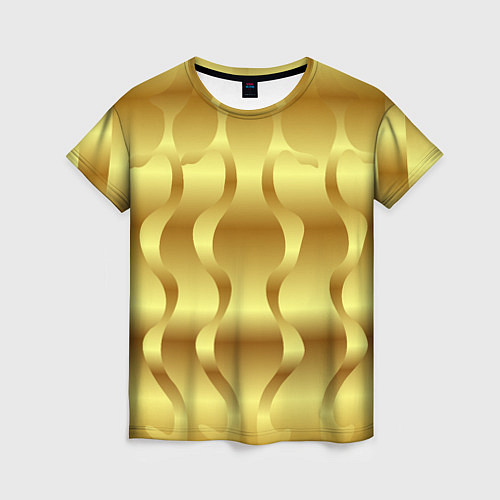 Женская футболка Золото абстрактная графика / 3D-принт – фото 1