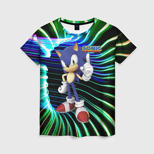 Женская футболка Sonic - hedgehog - video game / 3D-принт – фото 1