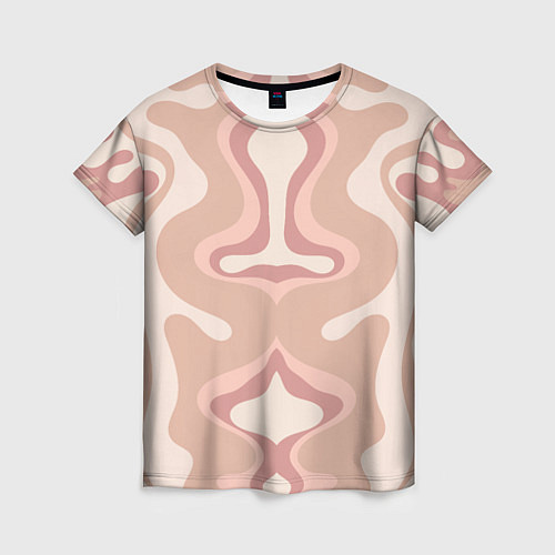 Женская футболка Линии абстрактные цветные / 3D-принт – фото 1
