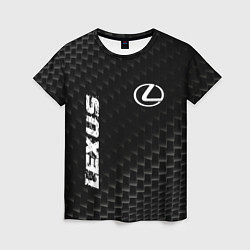 Женская футболка Lexus карбоновый фон