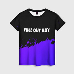 Футболка женская Fall Out Boy purple grunge, цвет: 3D-принт