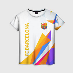Женская футболка Barcelona абстракция цветные геометрии
