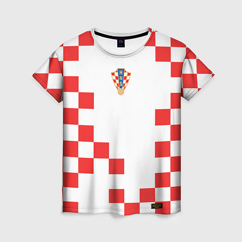 Женская футболка Сборная Хорватии форма к чемпионату мира 2022 / 3D-принт – фото 1