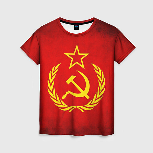 Женская футболка СССР - старый флаг / 3D-принт – фото 1