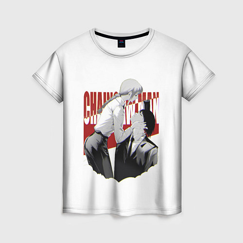 Женская футболка Человек-бензопила Макима и Дэндзи / 3D-принт – фото 1