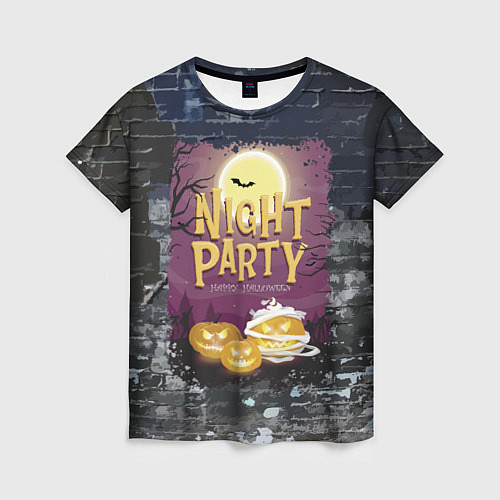 Женская футболка Ночная вечеринка - Pumpkin / 3D-принт – фото 1