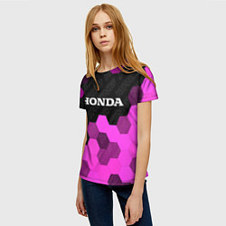 Футболка женская Honda pro racing: символ сверху, цвет: 3D-принт — фото 2