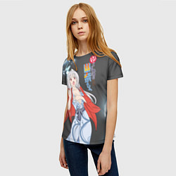 Футболка женская Красотка Юна - Юна из гостиницы Юраги, цвет: 3D-принт — фото 2