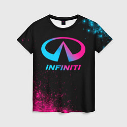 Женская футболка Infiniti - neon gradient