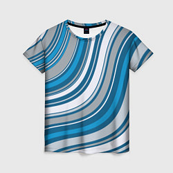 Женская футболка Волнистые полосы - текстура