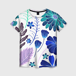 Женская футболка Графичная растительная композиция