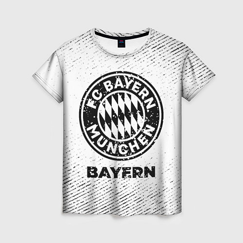 Женская футболка Bayern с потертостями на светлом фоне / 3D-принт – фото 1