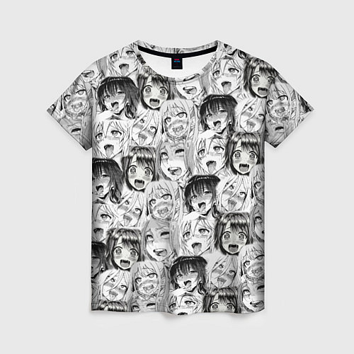Женская футболка Разные девушки Ахегао / 3D-принт – фото 1