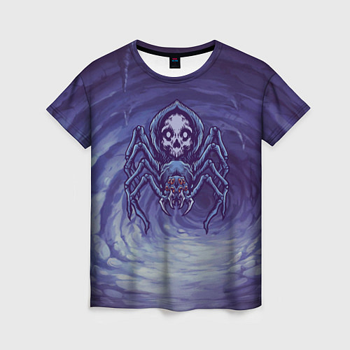 Женская футболка Смертельный паук с черепом / 3D-принт – фото 1