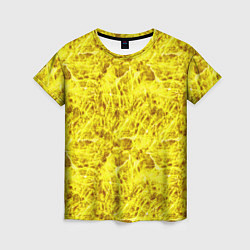 Футболка женская Жёлтый лёд - текстура, цвет: 3D-принт