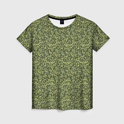 Женская футболка Армейская форма мелкий пиксель
