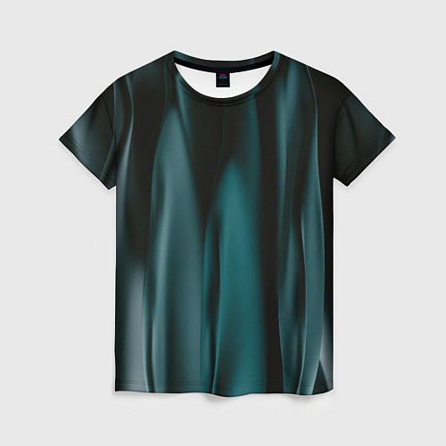 Женская футболка Абстрактные волны в темноте / 3D-принт – фото 1