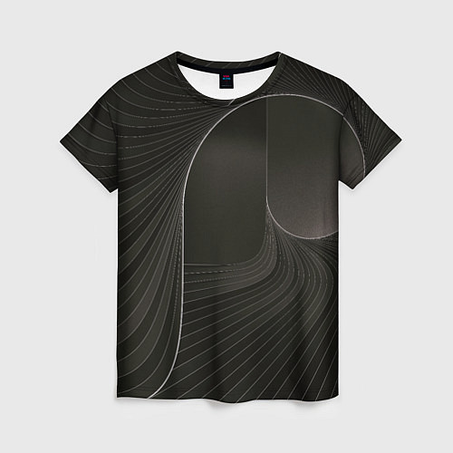 Женская футболка Чёрная спираль / 3D-принт – фото 1
