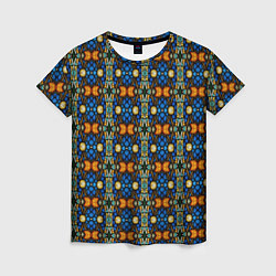 Женская футболка Витражи - ромбики