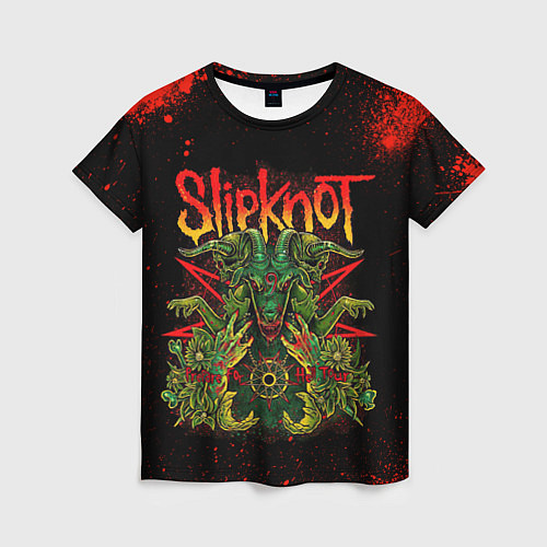 Женская футболка Slipknot satan / 3D-принт – фото 1