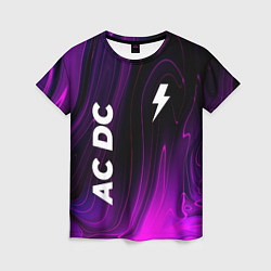 Женская футболка AC DC violet plasma