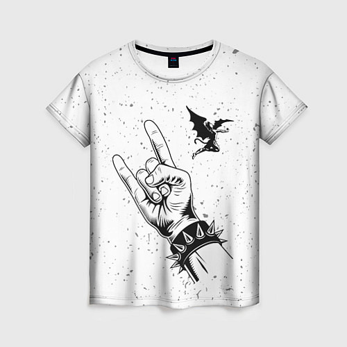 Женская футболка Black Sabbath и рок символ / 3D-принт – фото 1