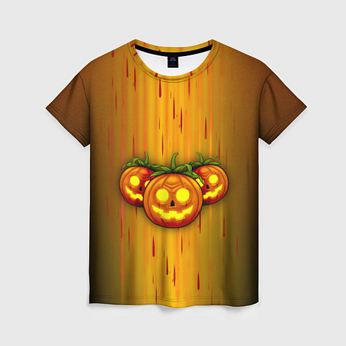 Женская футболка Тыквы-Хэллоуин / 3D-принт – фото 1