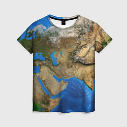 Женская футболка Земля с высоты