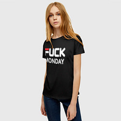 Футболка женская Fuck monday - antibrand, fila, цвет: 3D-принт — фото 2