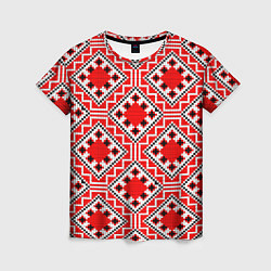 Женская футболка Белорусская вышивка - орнамент