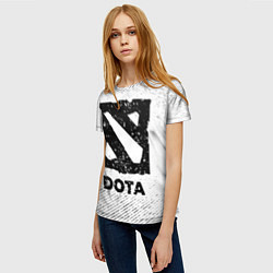 Футболка женская Dota с потертостями на светлом фоне, цвет: 3D-принт — фото 2